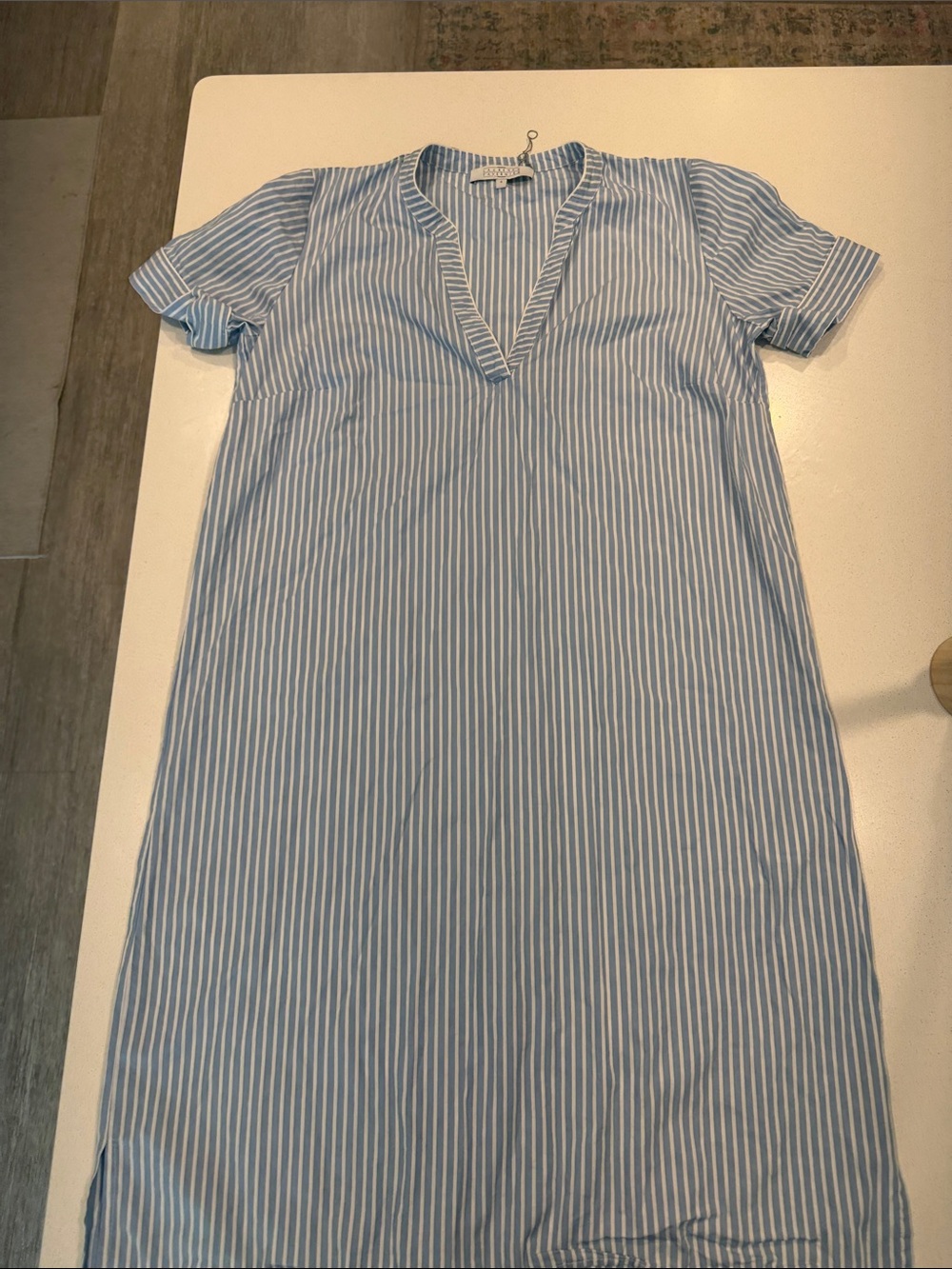 Laurence Tavernier Blue Striped Dress Size Small
